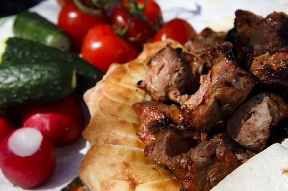 Grill mit Gemüse